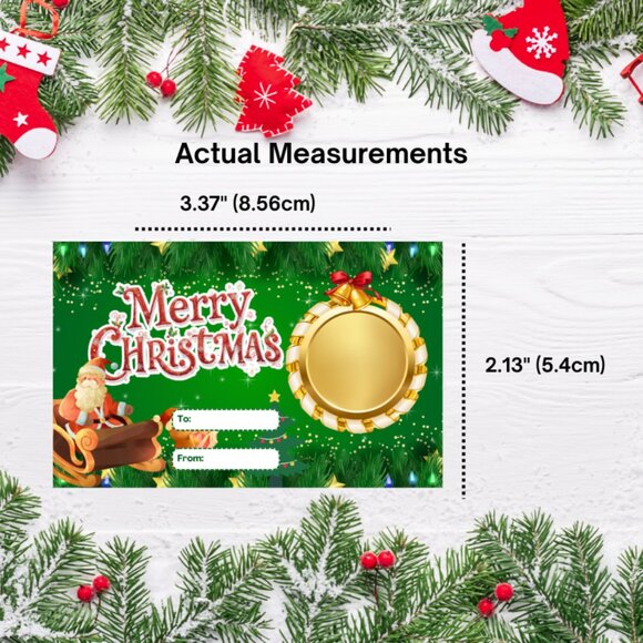 Christmas Scratch-Off Game Cards – Unique Cash Gift for Holidays Set of 10 - Picture 3 of 5